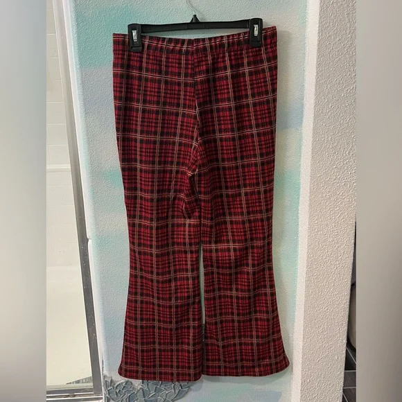 Forever 21 Pants Jumpsuits Forever Red Plaid Ankle Flare